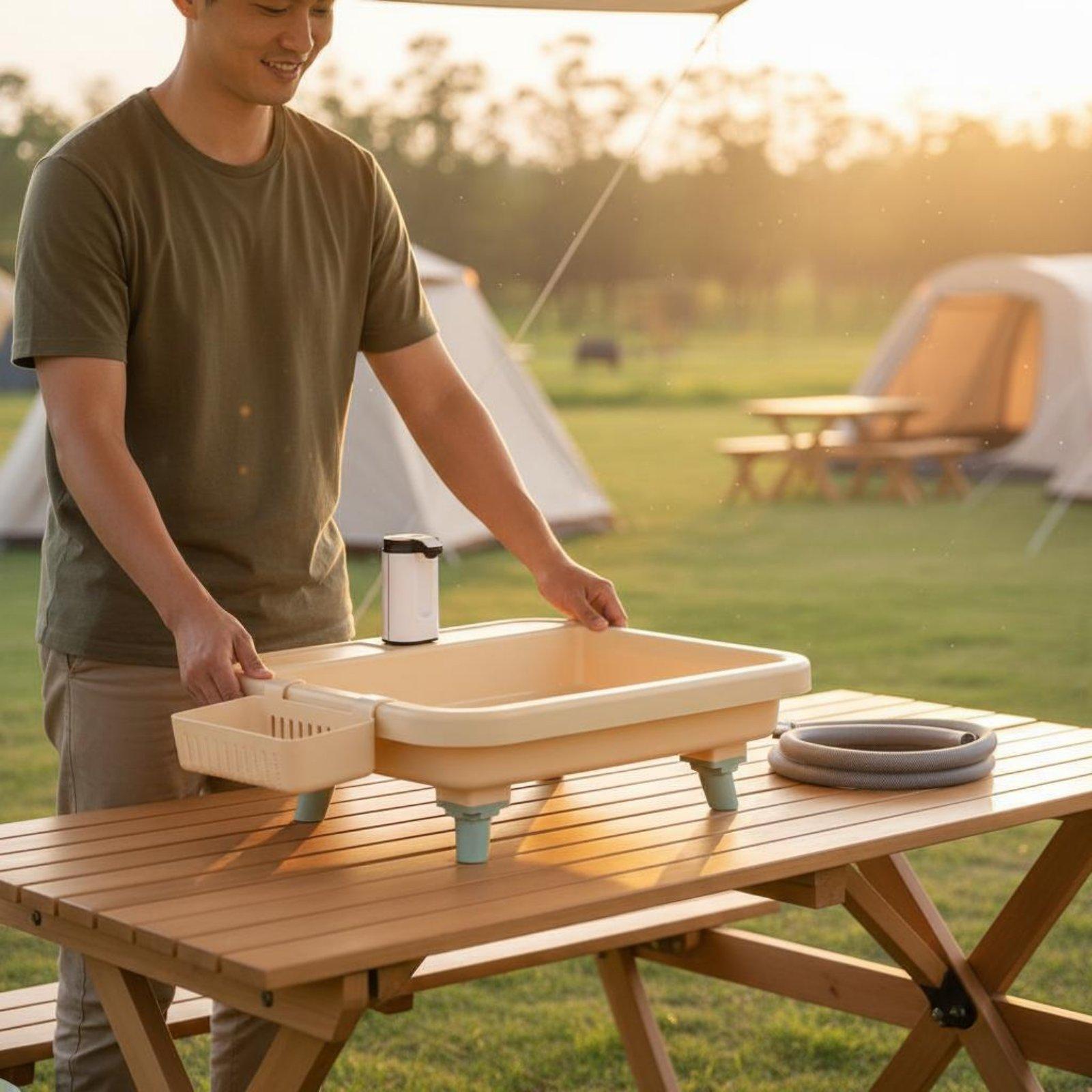 Faucet - Wastafel Camping Portabel dengan Keran Terintegrasi